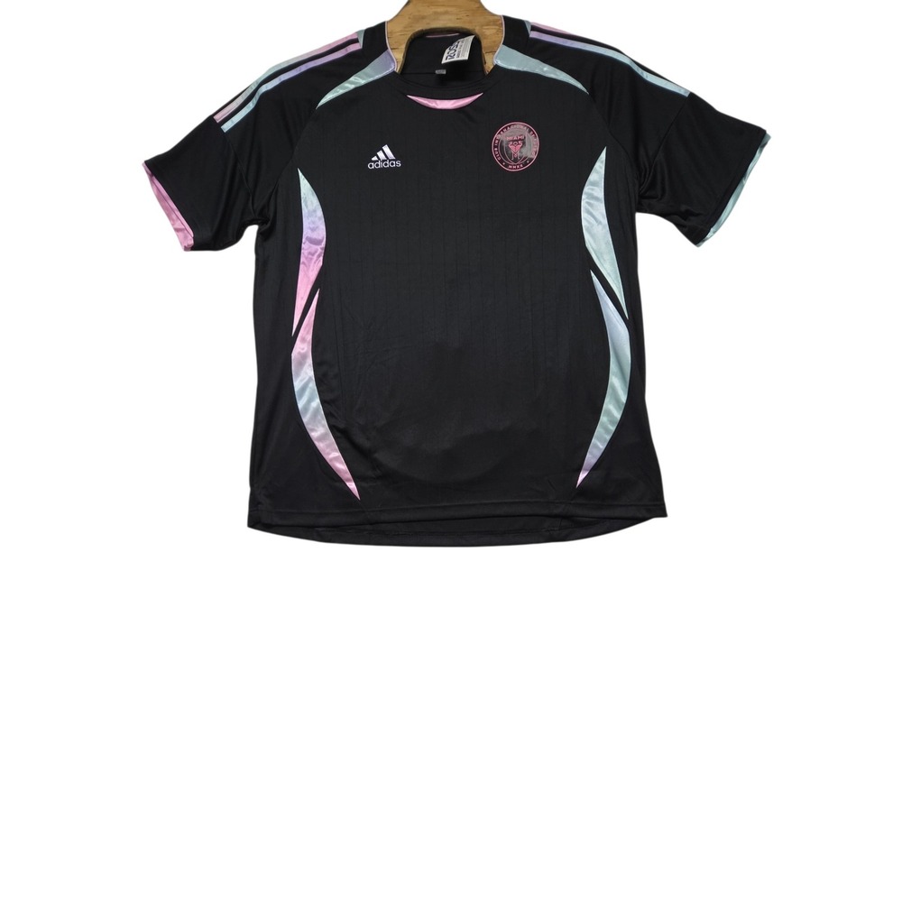 Adidas Inter Miami CF Soccer Jersey Mens 2XL Black Pink Audi Sponsor Logo Shirt
